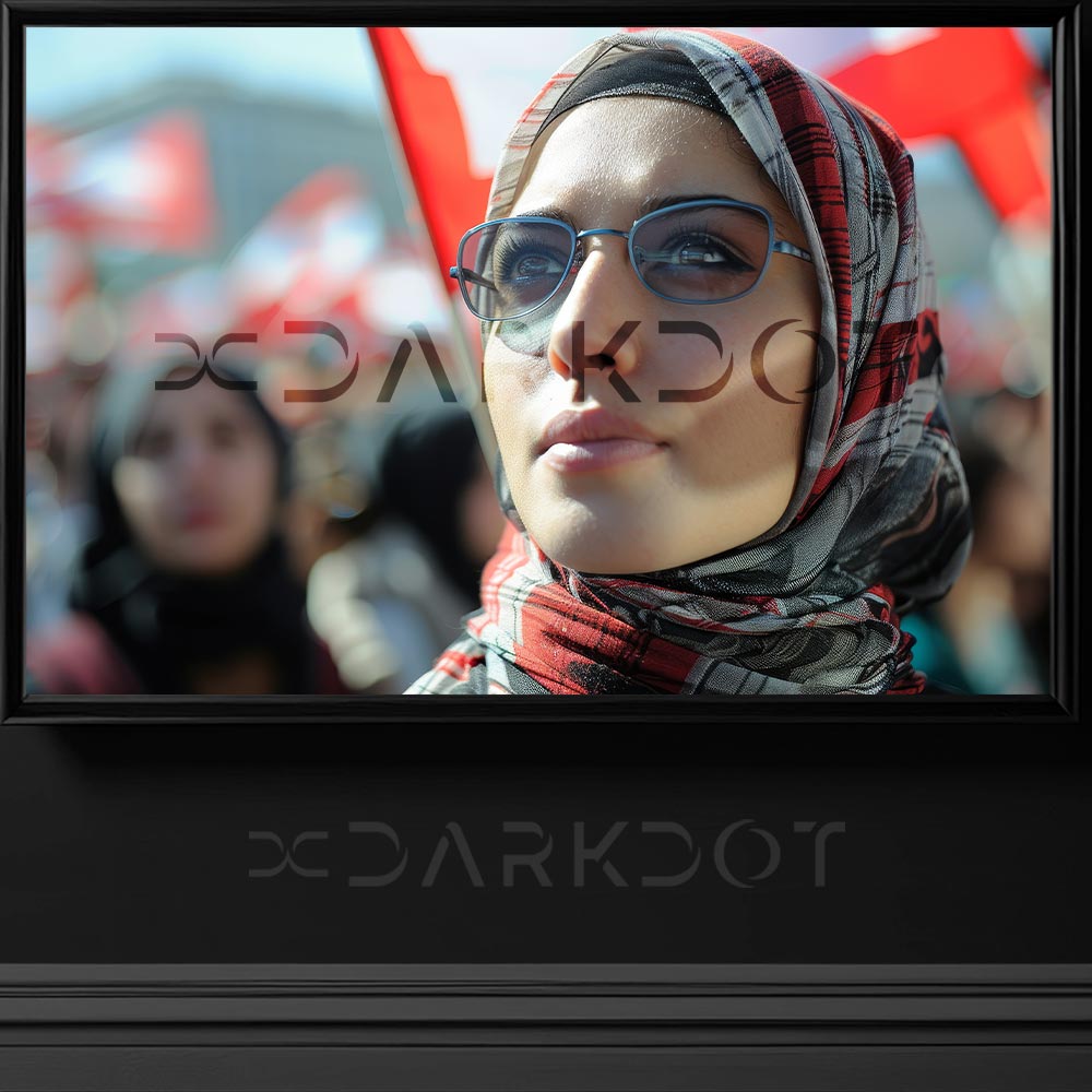 protesto yapan gosterici kadin tesetturlu bas ortulu protesto yapan gosterici kadin