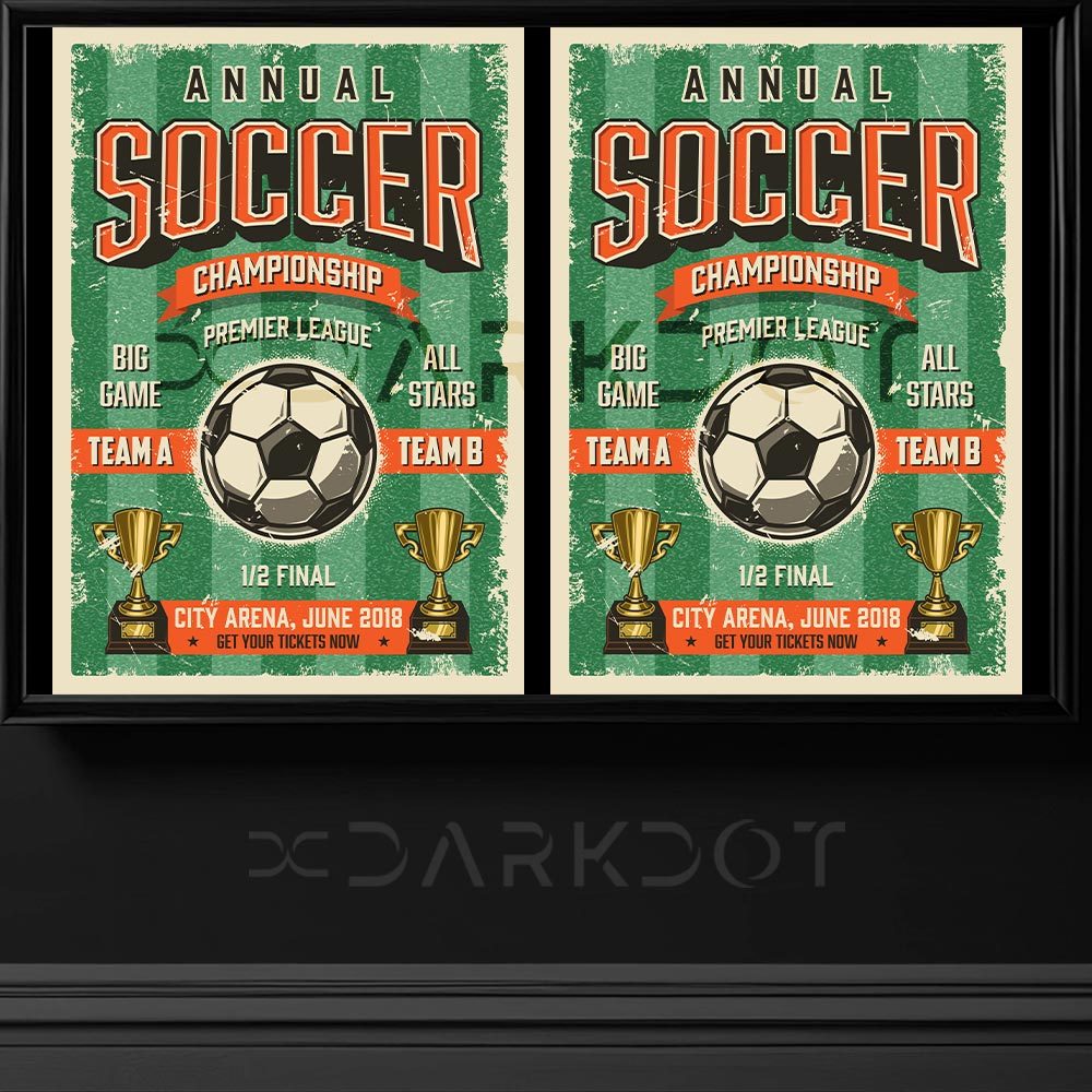 retro futbol maci afisi vintage futbol maci afisi retro vintage afis poster tasarimi