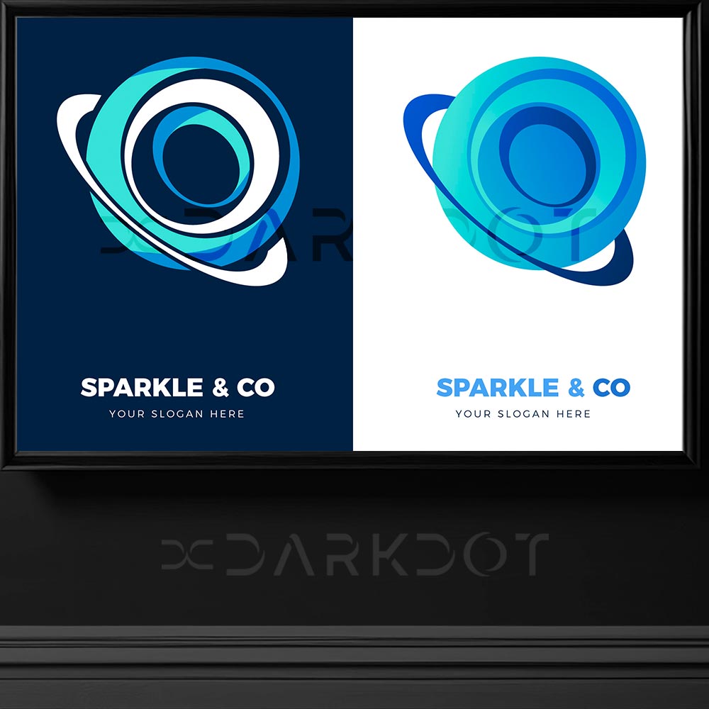 sparkle vektorel logo modern saturn cizimleri gezegen cizimleri vektorel tasarim