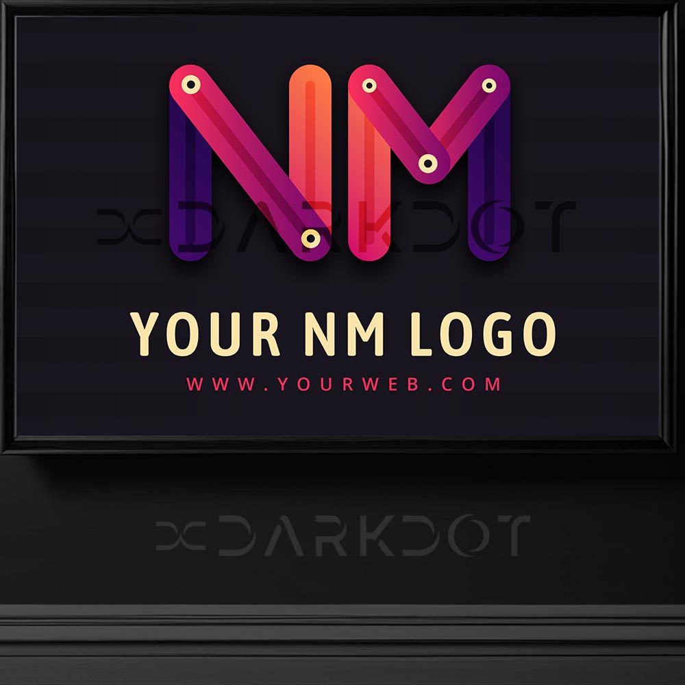 nm harfleriyle olusturulmus modern logo n ve m harfleriyle vektorel logo tasarimi