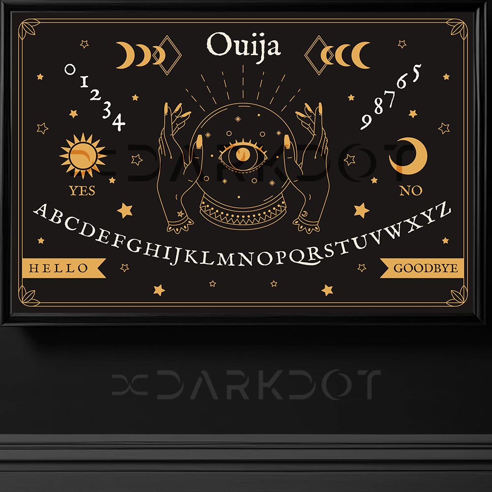 ouija tahtasi tasarimi ouija ruh cagirma tahtasi vektorel tasarim sablon