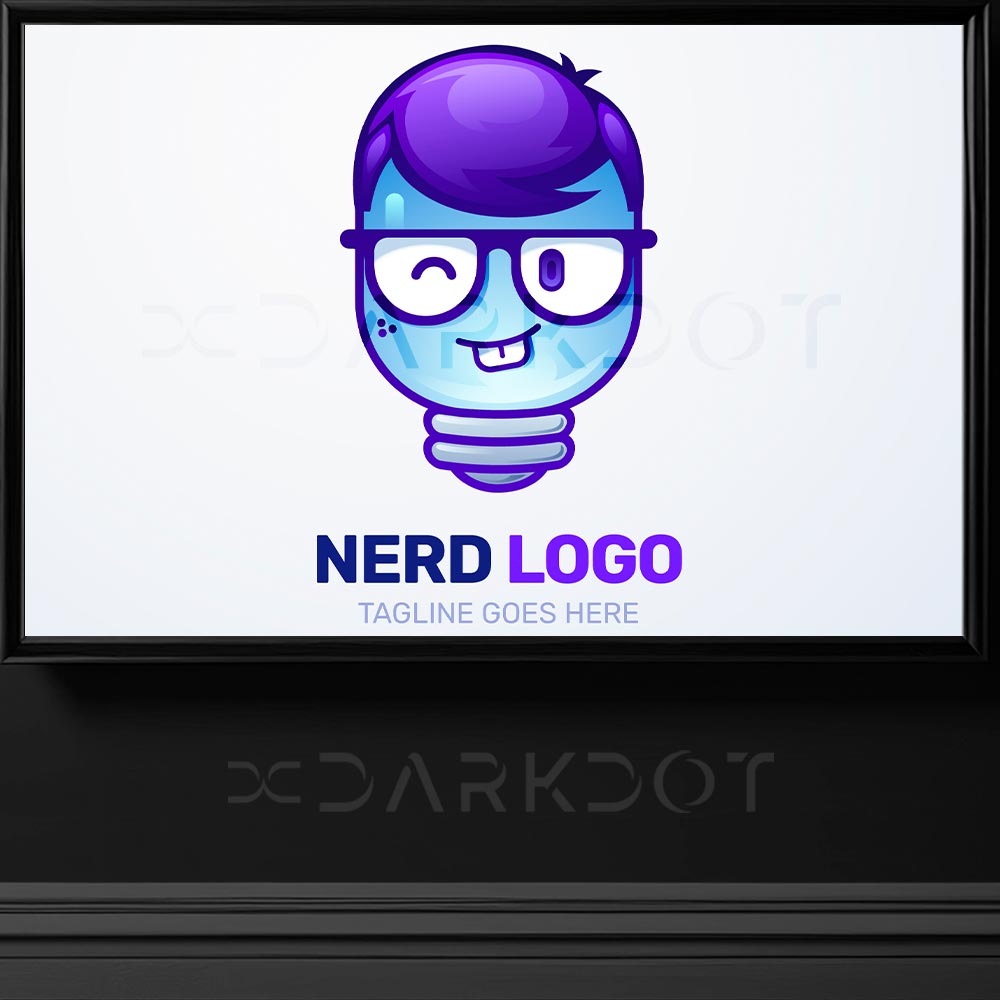 nerd logo template akilli ogrenci temali egitim logosu egitim logo tasarim sablonu