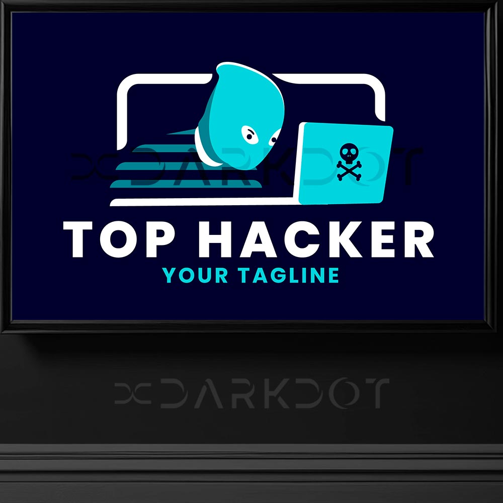 hacker temali logo tasarimi hacker bilgisayar korsani logo tasarim sablonu