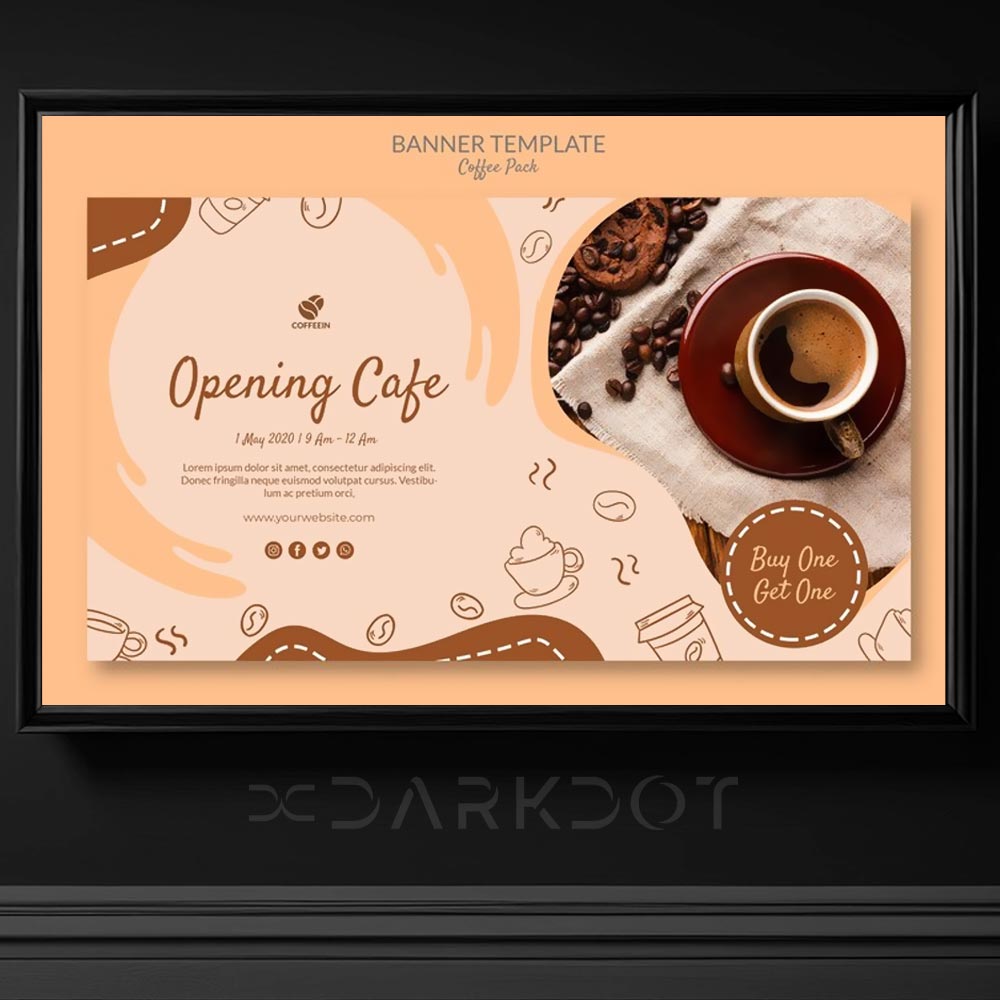 kahve dukkani kafe starbucks temali web site afis poster slayt tema