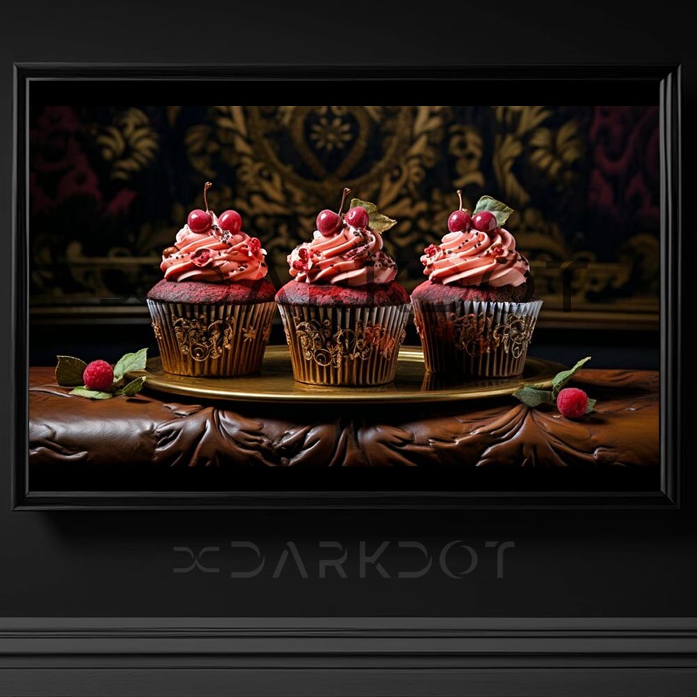 cupcake fotograflari kucuk kirazli cupcake fotograflari yakin plan cekim