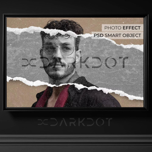 adobe psd fotograf kagit yirtigi efekti yirtilmis poster efekti adobe psd