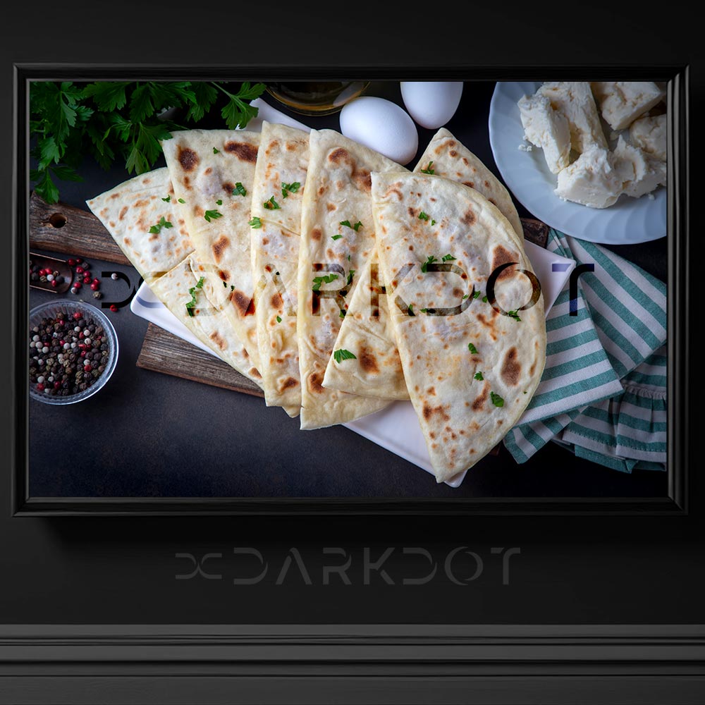 turk mutfagi cik borek peynirli ispanakli cig borek hamur isi borek fotografi