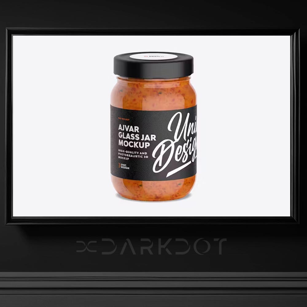 ajvar jar recel bal sos kavanozu psd adobe format mockup tempalte indir