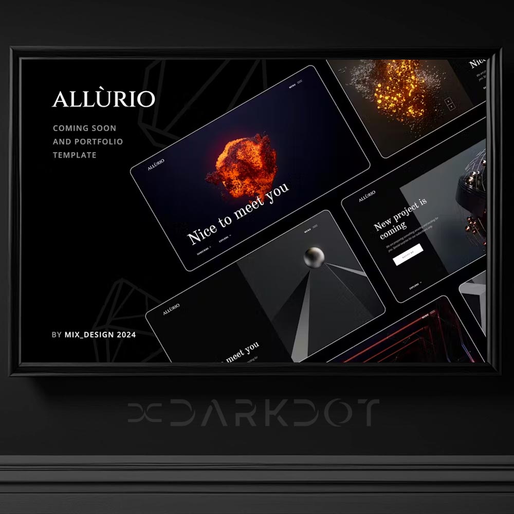 allurio coming soon and portfolio web site template html sablon portfolio