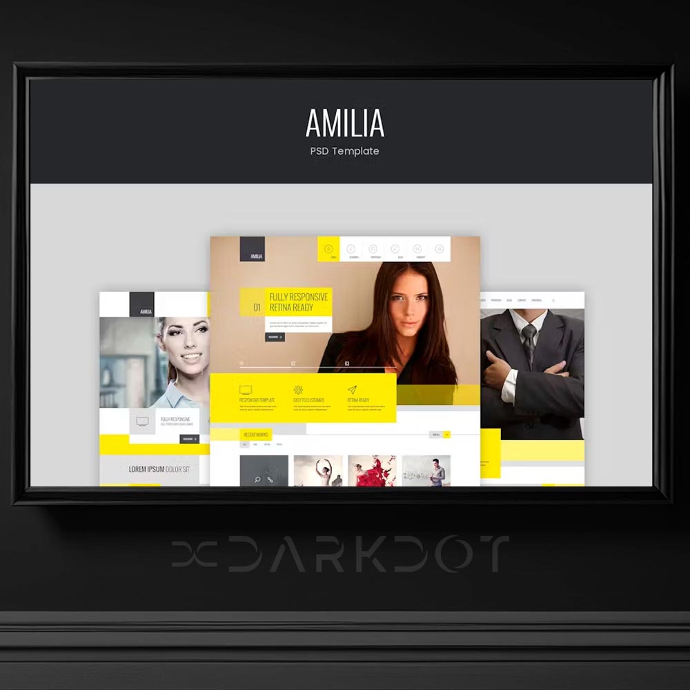 amilia cok amacli web site psd sablon template web sitesi tasarimlari