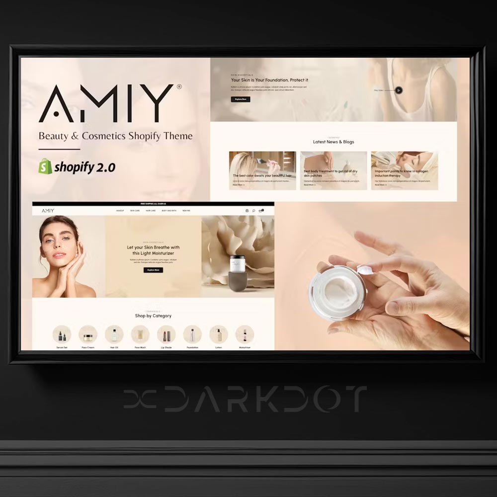 amiy beauty shopify web site template guzellik kozmetik shopify sablon