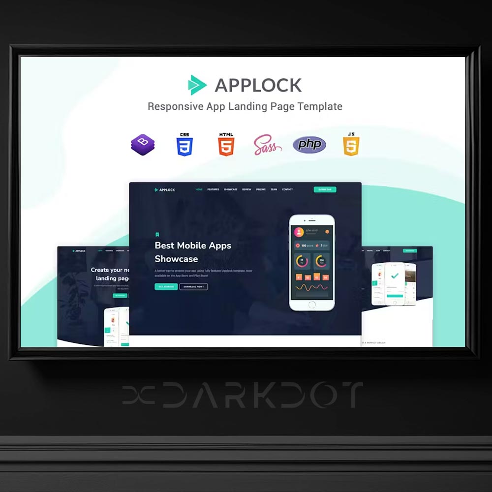 applock responsive web site html template app uygulamalar icin web site