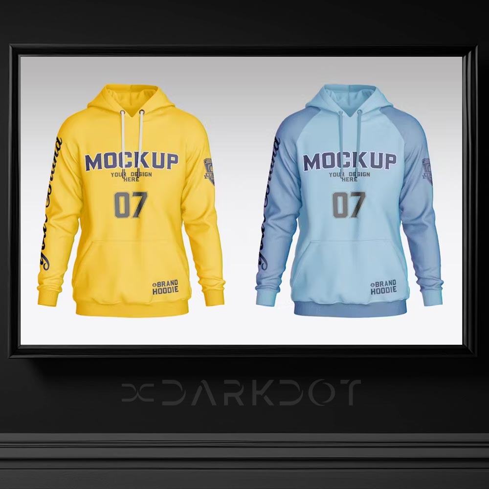 casual sweatshirt kapsonlu polar sweat mockup psd template giyim