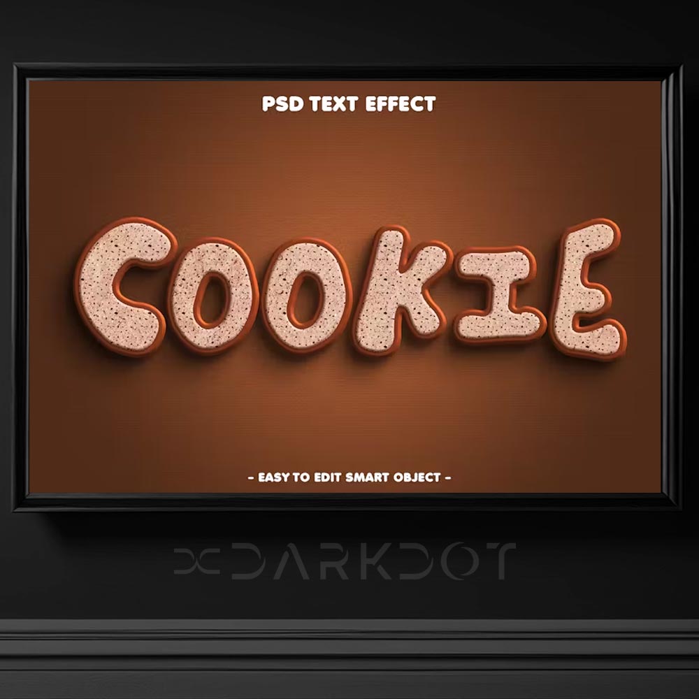 chocolate cookie kraker kek yazi efekti 3 d text effect cikolata kraker tema