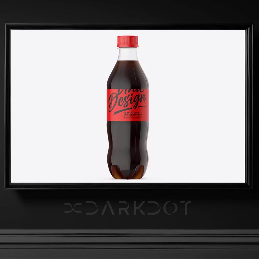 coca cola pepsi icecek plastik sisesi mockup psd template sise tasarimi