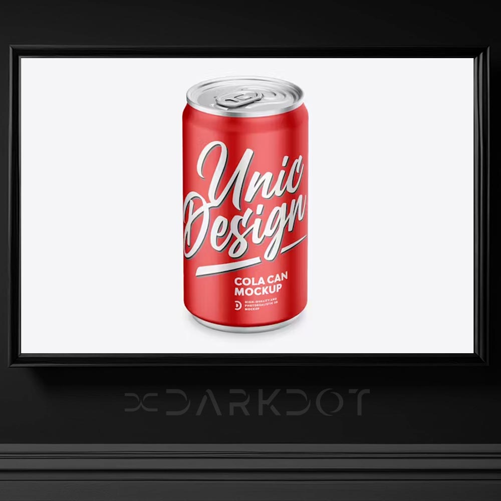 coca cola pepsi aluminyum metal kutu tasarimi mockup psd template