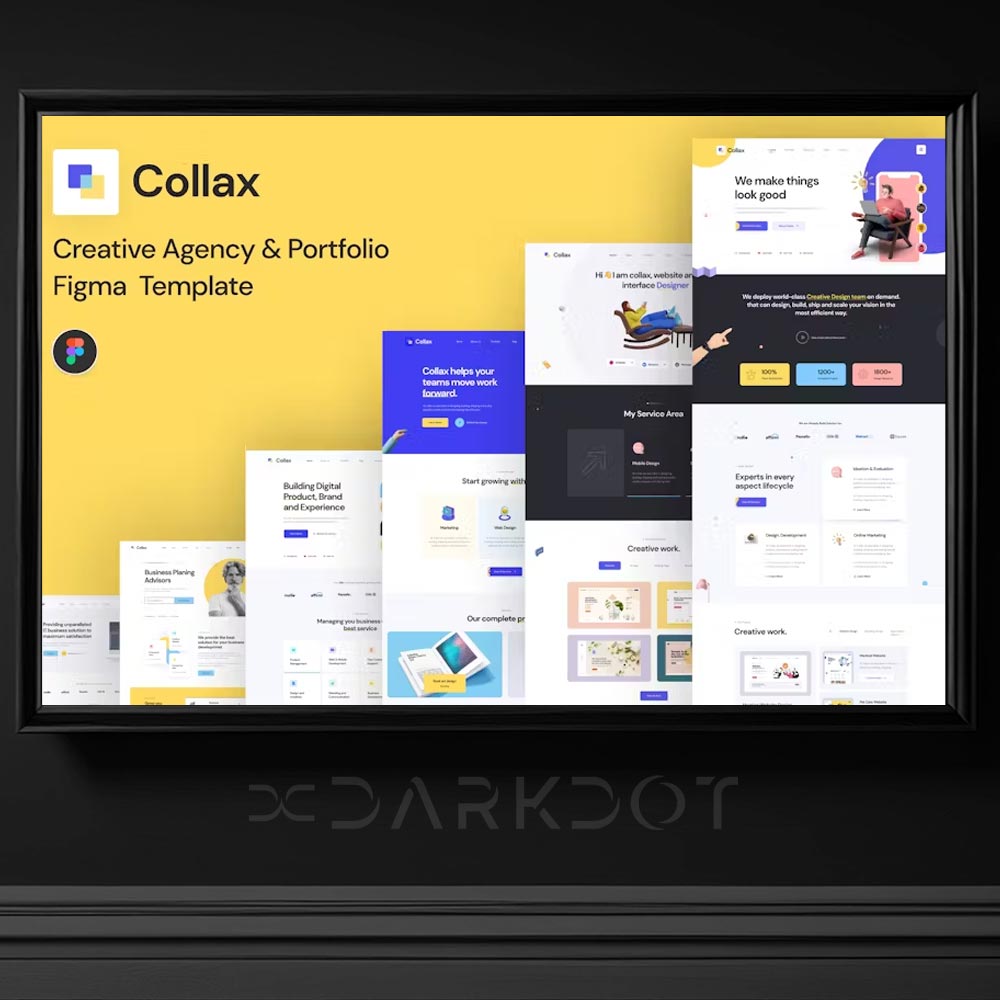 collax creative ajans figma web site porfolio kurumsal ajans template figma