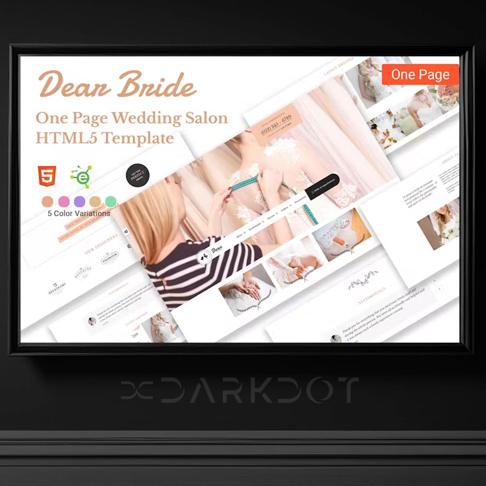 dear bride dugun salonu organizasyon web site html sablon template