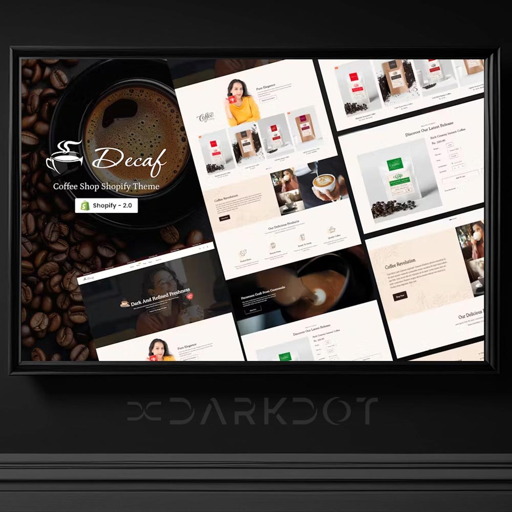 decaf shopify kahve dukkani online satis magaza sablonu shopify template