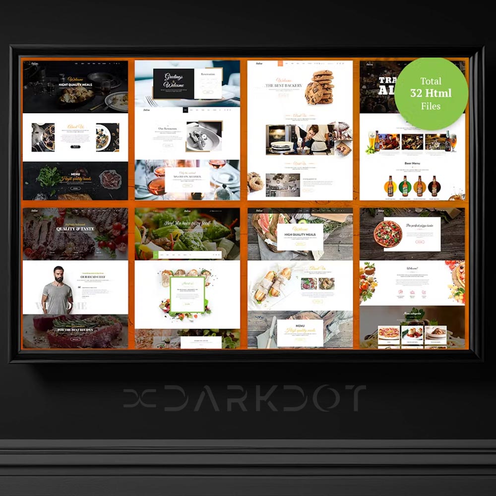 delice yemek food restaurant e ticaret ve kurumsal web site html psd template