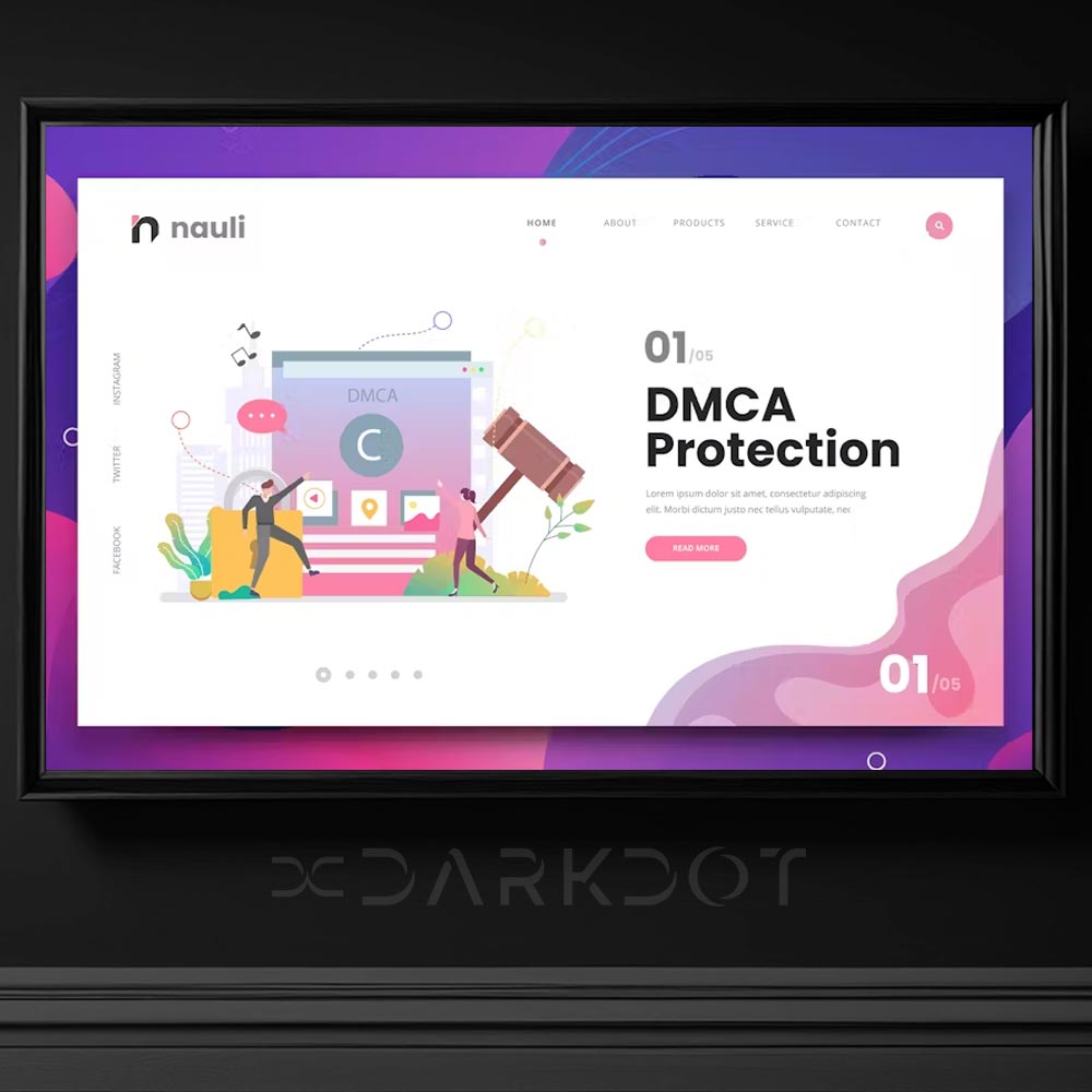 dmca koruma dmca guvenlik temali web site illustrasyon banner template