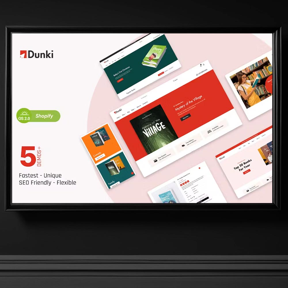 dunki book store shopify kitap satis magaza online shopify template