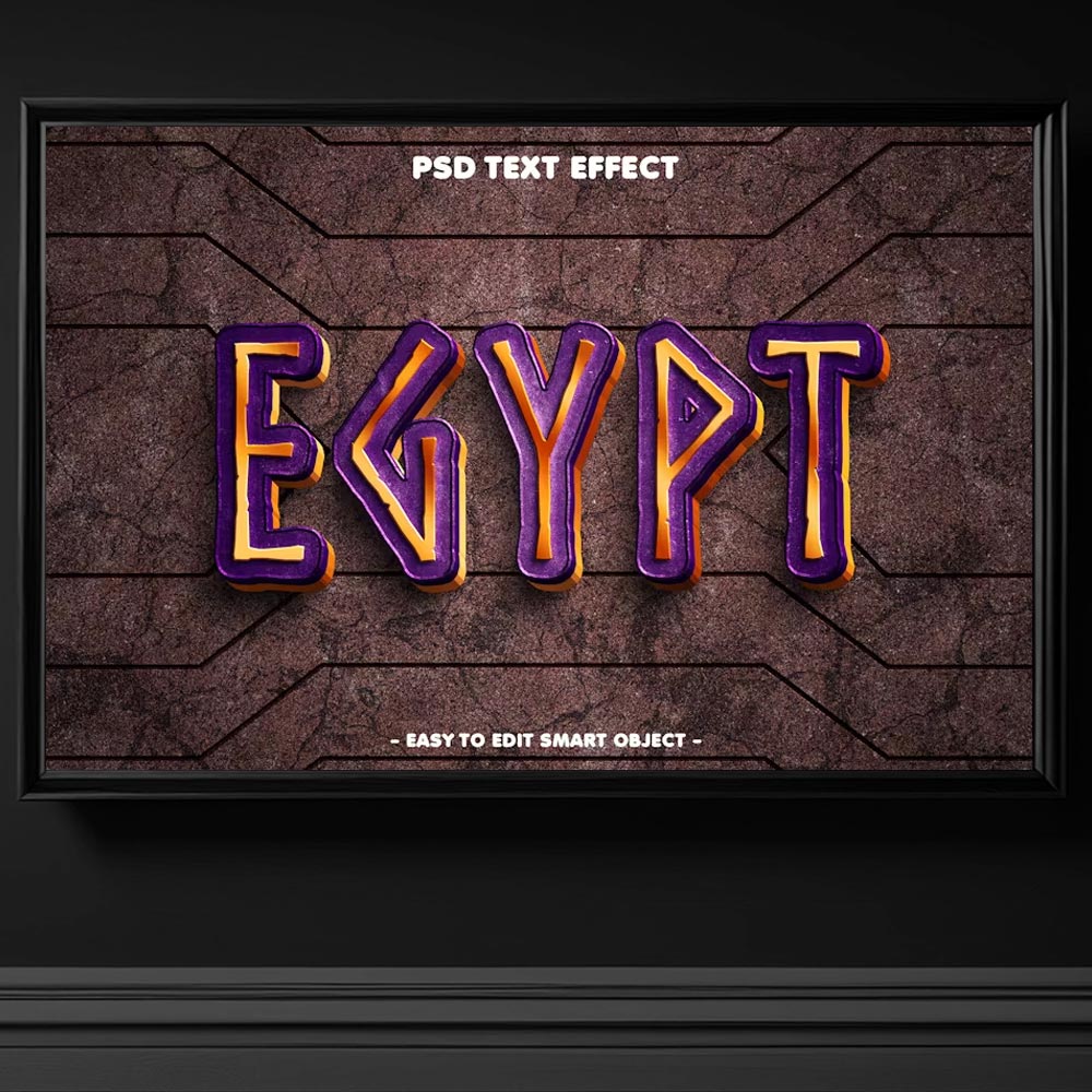 egypt text effect misir civi yazi efekti adobe photoshop psd template