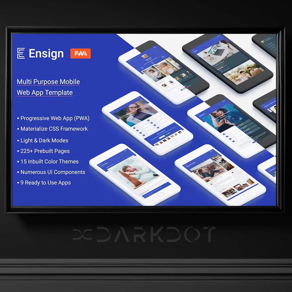 ensign pw cok amacli mobil app arayuz mobil site web html template