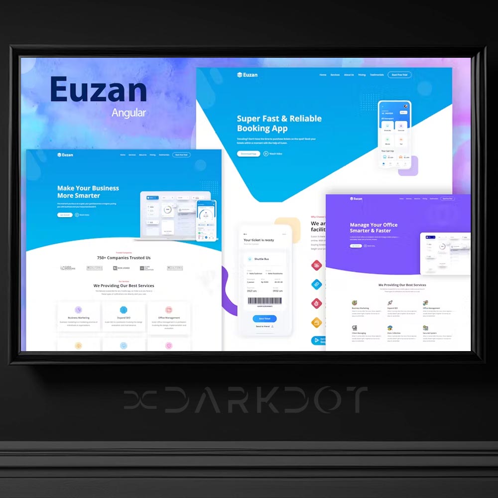 euzan angular cok amacli mobil app uygulama web site html template