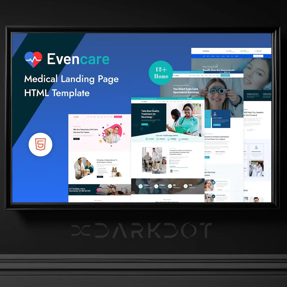 evencare medikal hastane klinik doktor web site html modern template