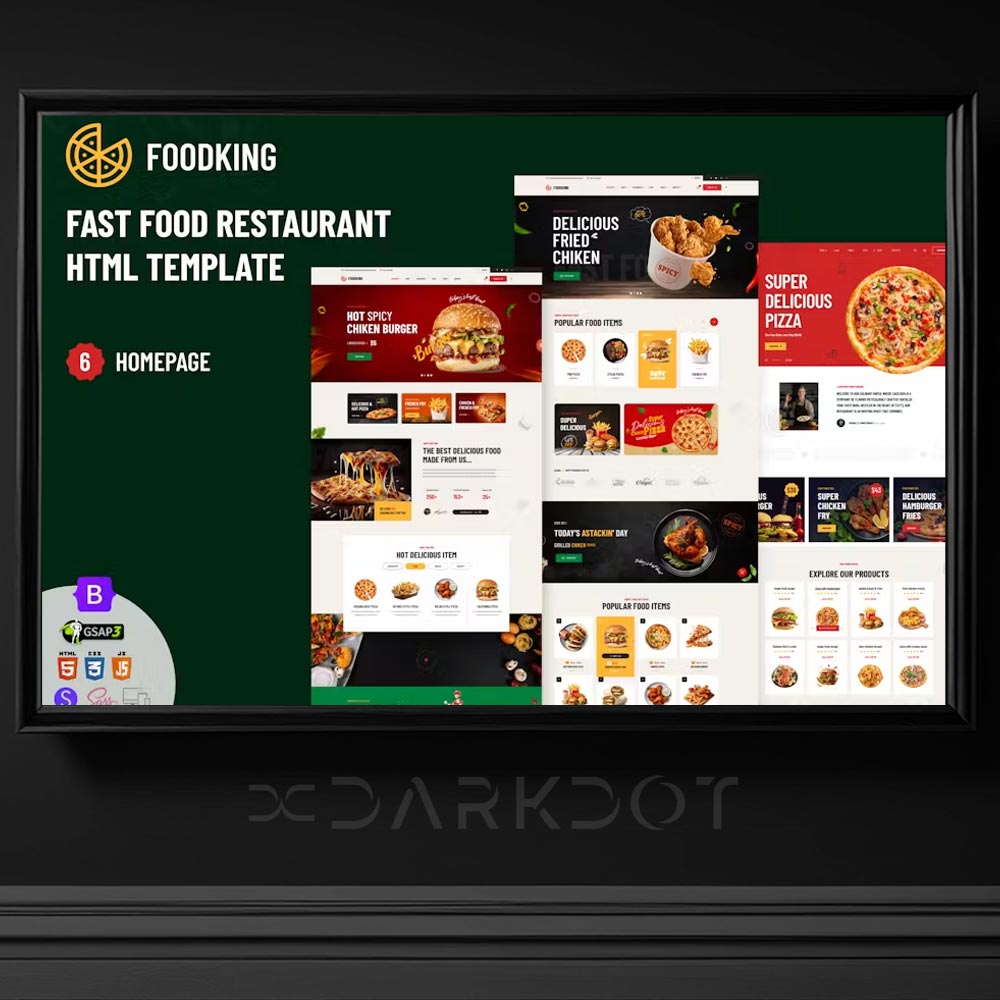 foodking fast food hamburger et doner online satis html web site tema