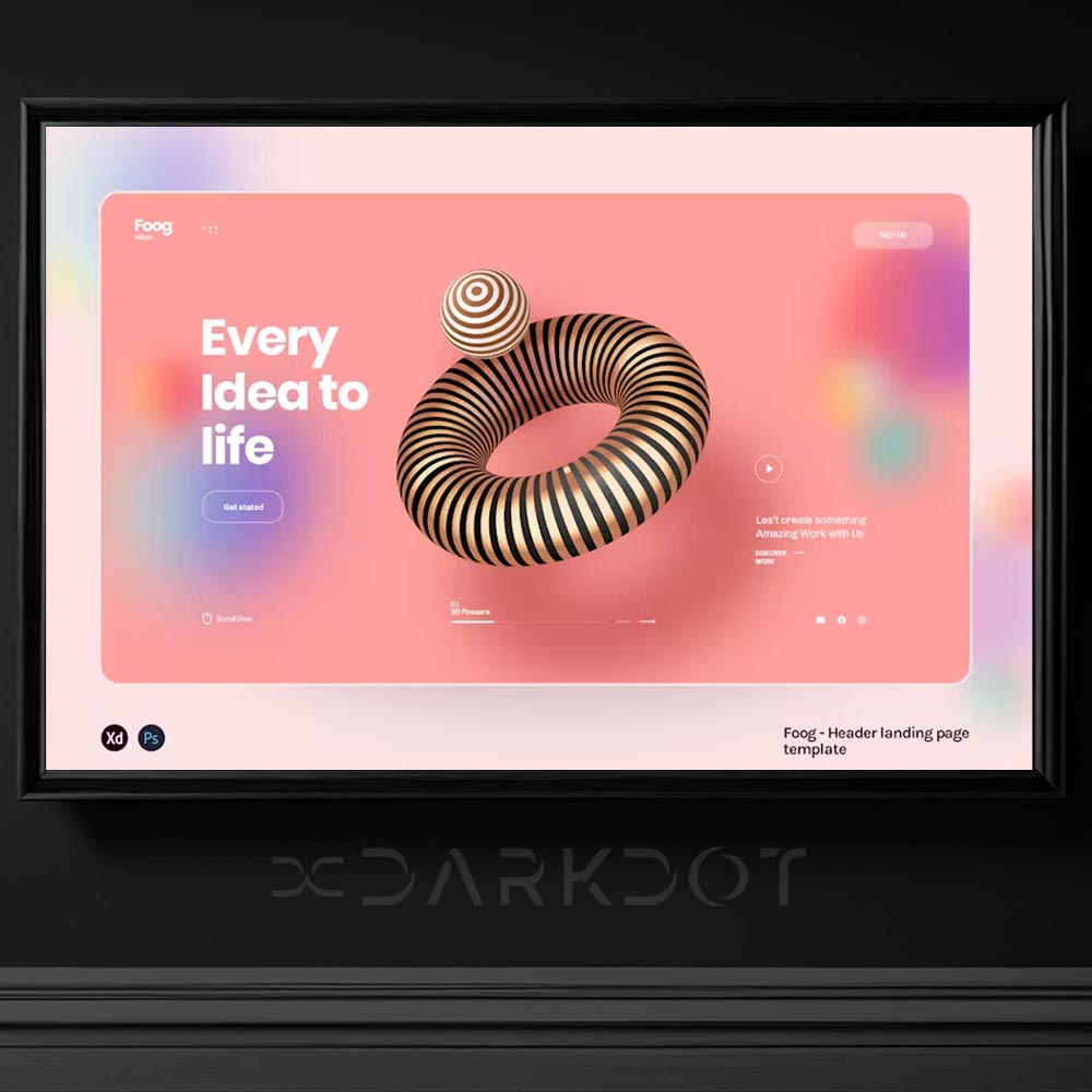 futuristik modern teknolojik fikir gelistirme web site banner template