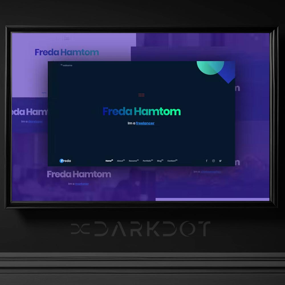 freda hamtom kisisel portfolyo modern web site cv tasarim html template