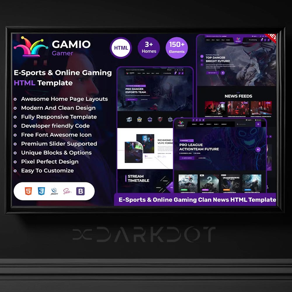 gamio e sports web site html e spor oyunlari web site sablonu indir