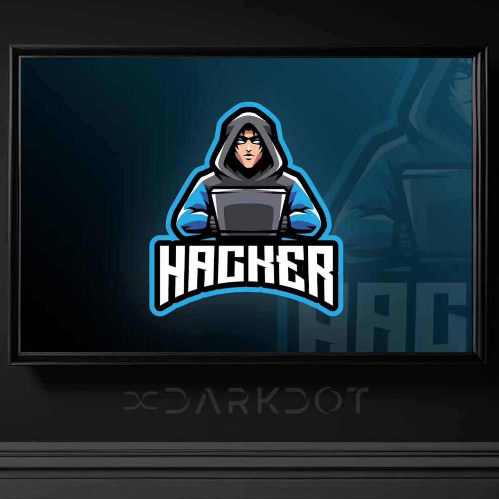 hacker logo tema hacker bilgisayar korsani korkunc logo ai tasarim