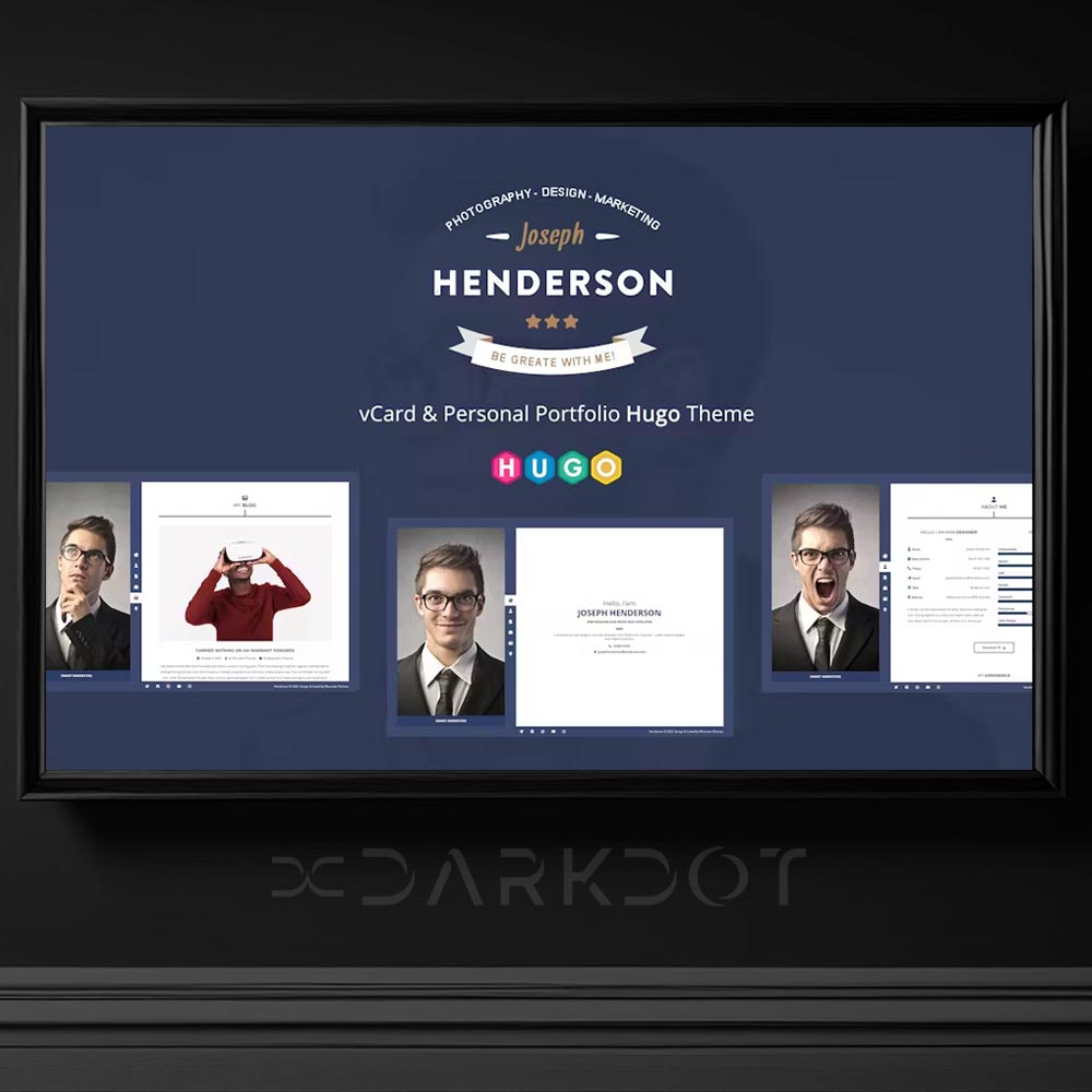 henderson vcard cv kisisel modern portfolyo cv tema tasarim html tema