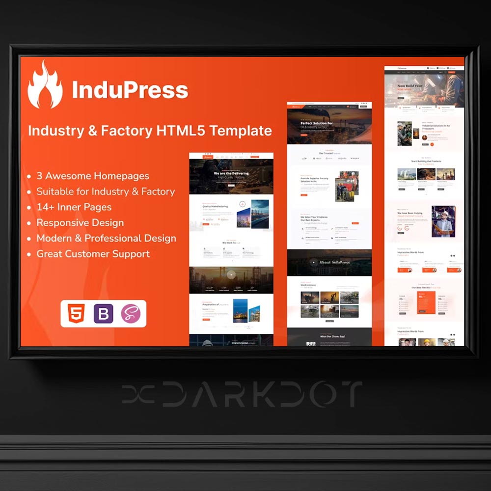 indupress endustri fabrika temali modern html web site template sablon