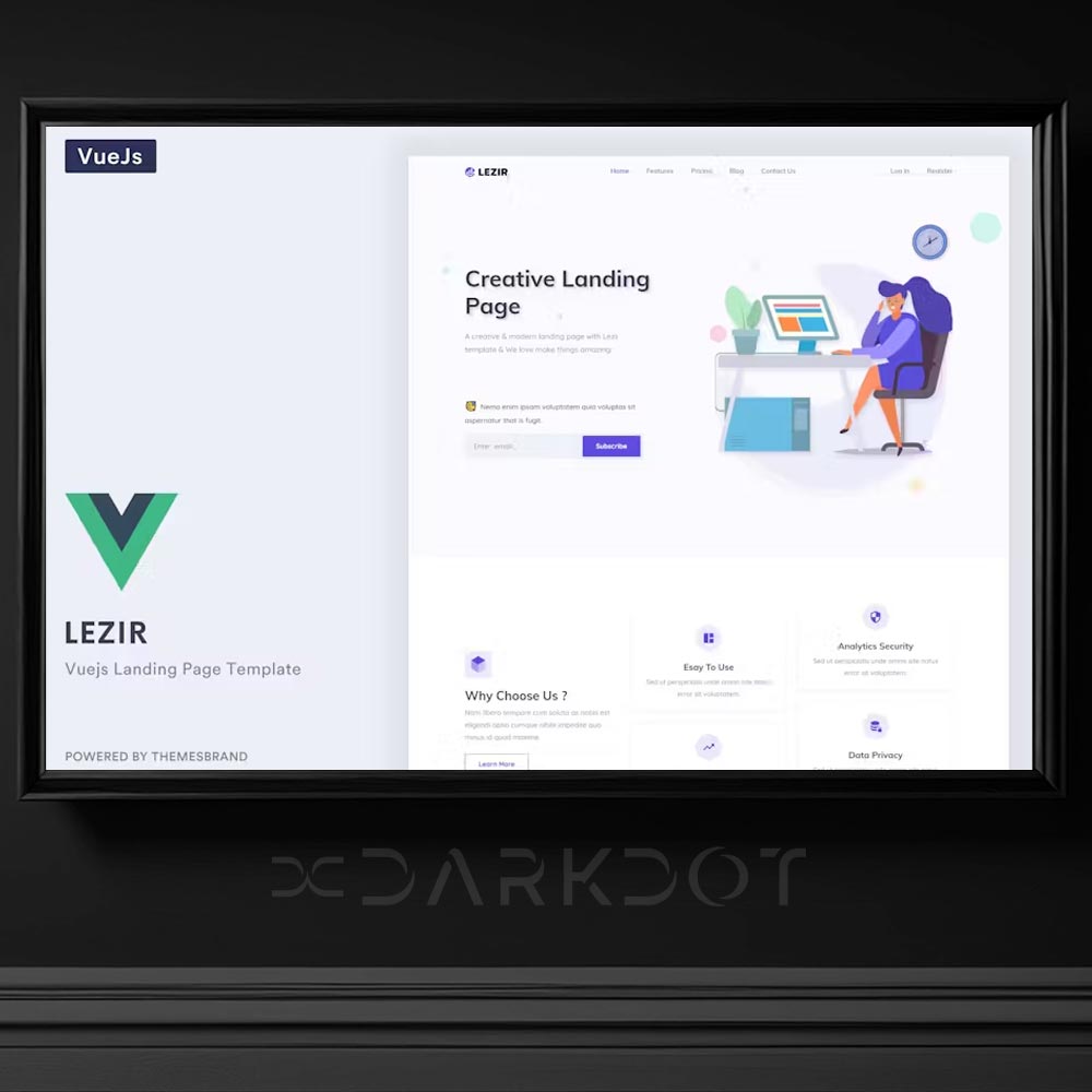 lezir vuejs freelance web site illustrasyon tema html tasarim web site