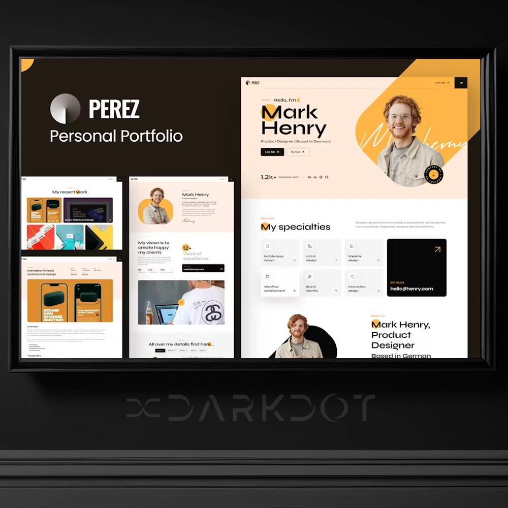 perez kisisel portfolyo tasarimci freelancer tanitim cv web site template