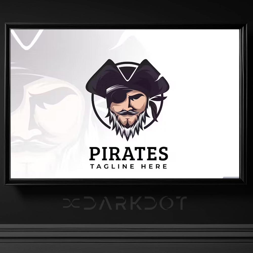 kizgin korsan pirates tasarim logo vektorel korsan adam logosu ai