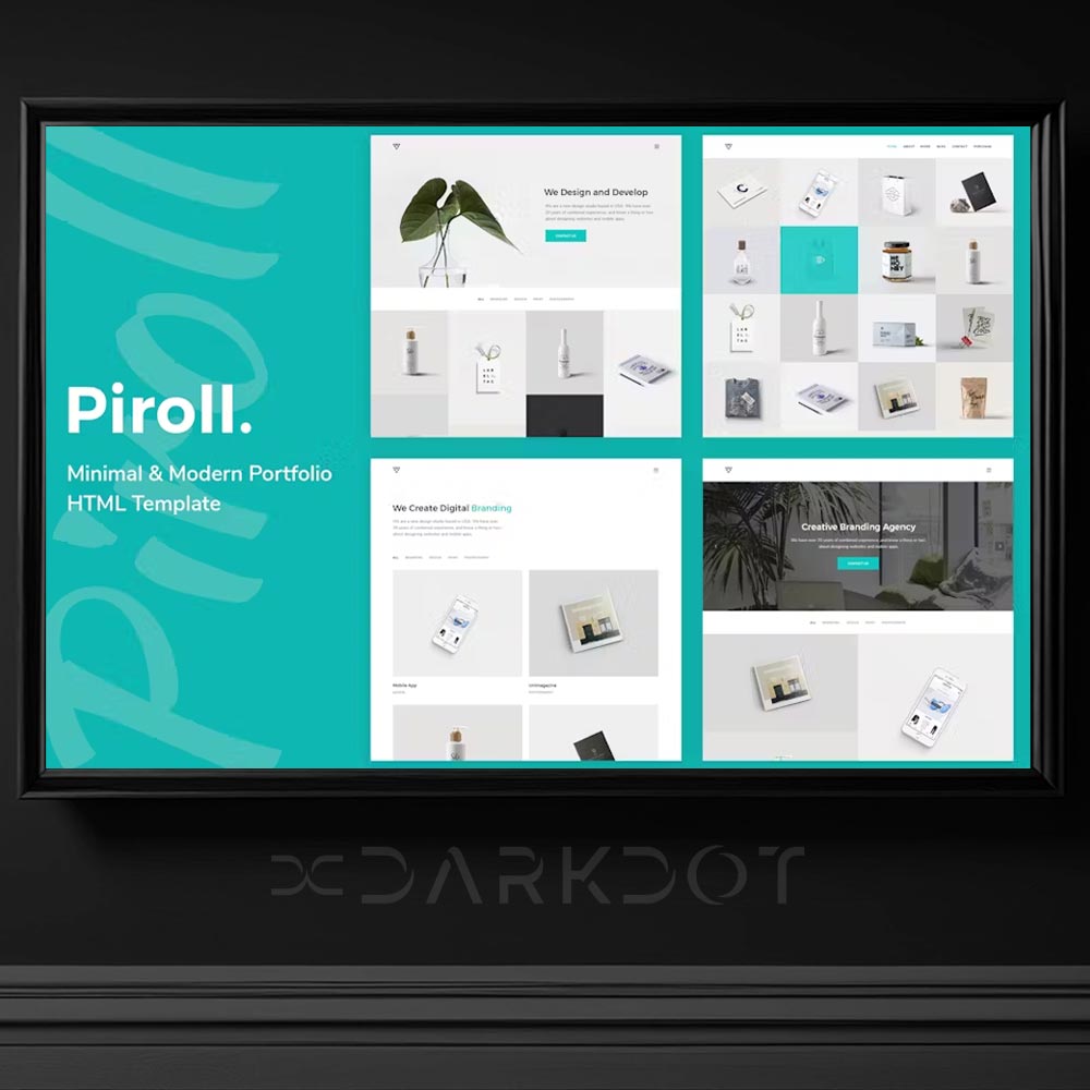 piroll minimal urun tasarim portfolyo fotograf web site tasarim html tema
