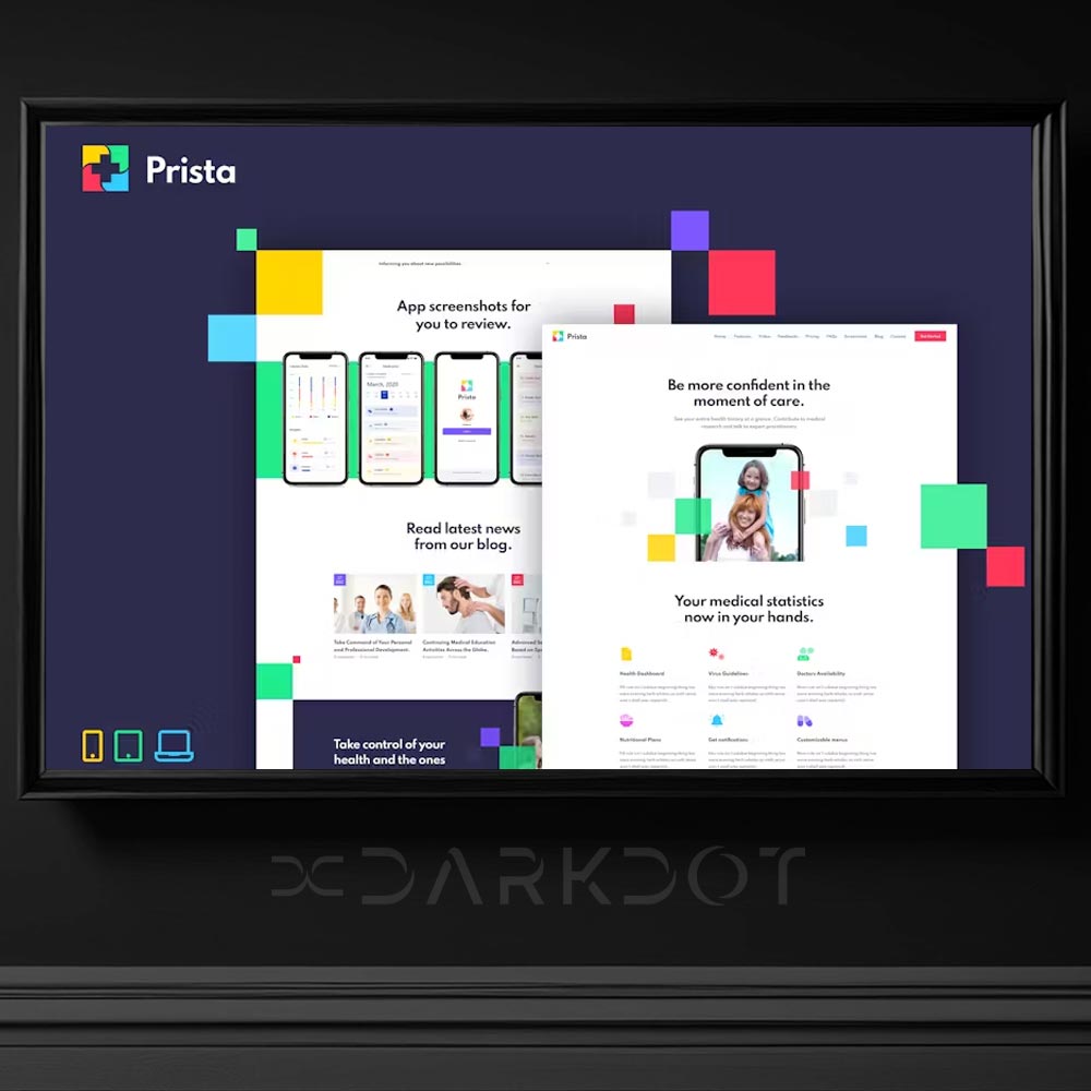prista medikal tip uygulama doktor uygulama app tema arayuz html