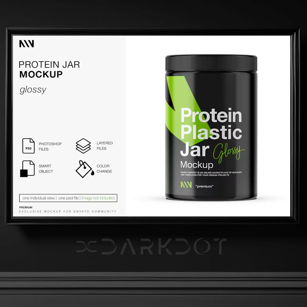 protein tozu bcca supplement kutusu plastik mockup psd tasarim