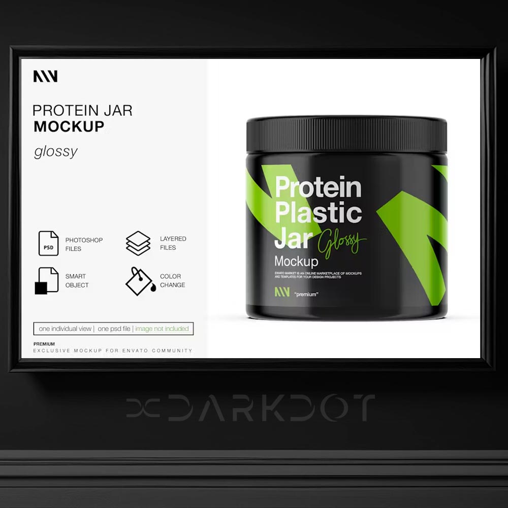 kucuk boy bcaa protein tozu supplement plastik kutu tasarimi mockup