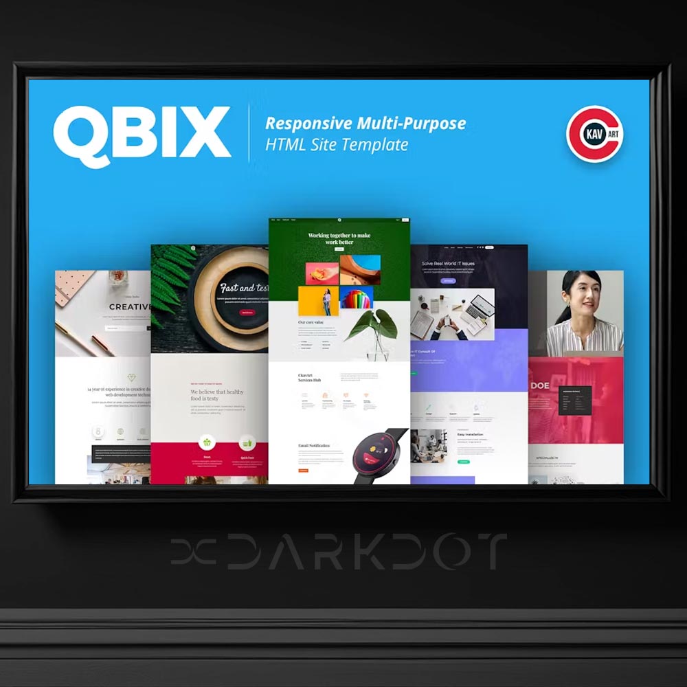 qbix cok amacli sektorel online tanitim web site html template sablon