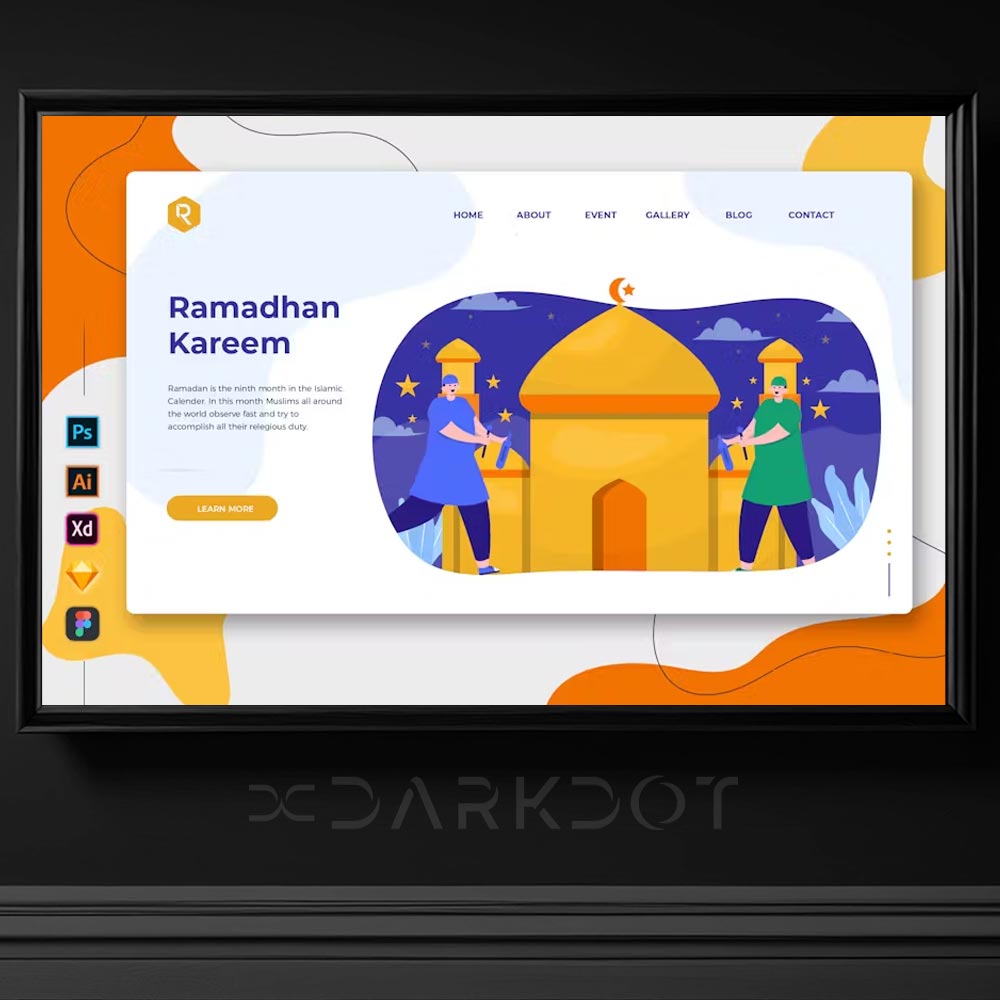 ramazan ayi iftar sahur temali web site mobil slayt afis banner tema