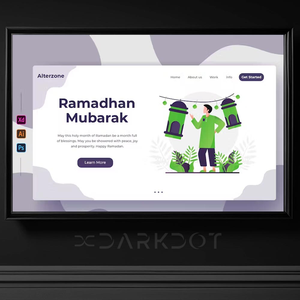 ramazan ayi temali illustrasyon afis poster ramazan slayt web post tema