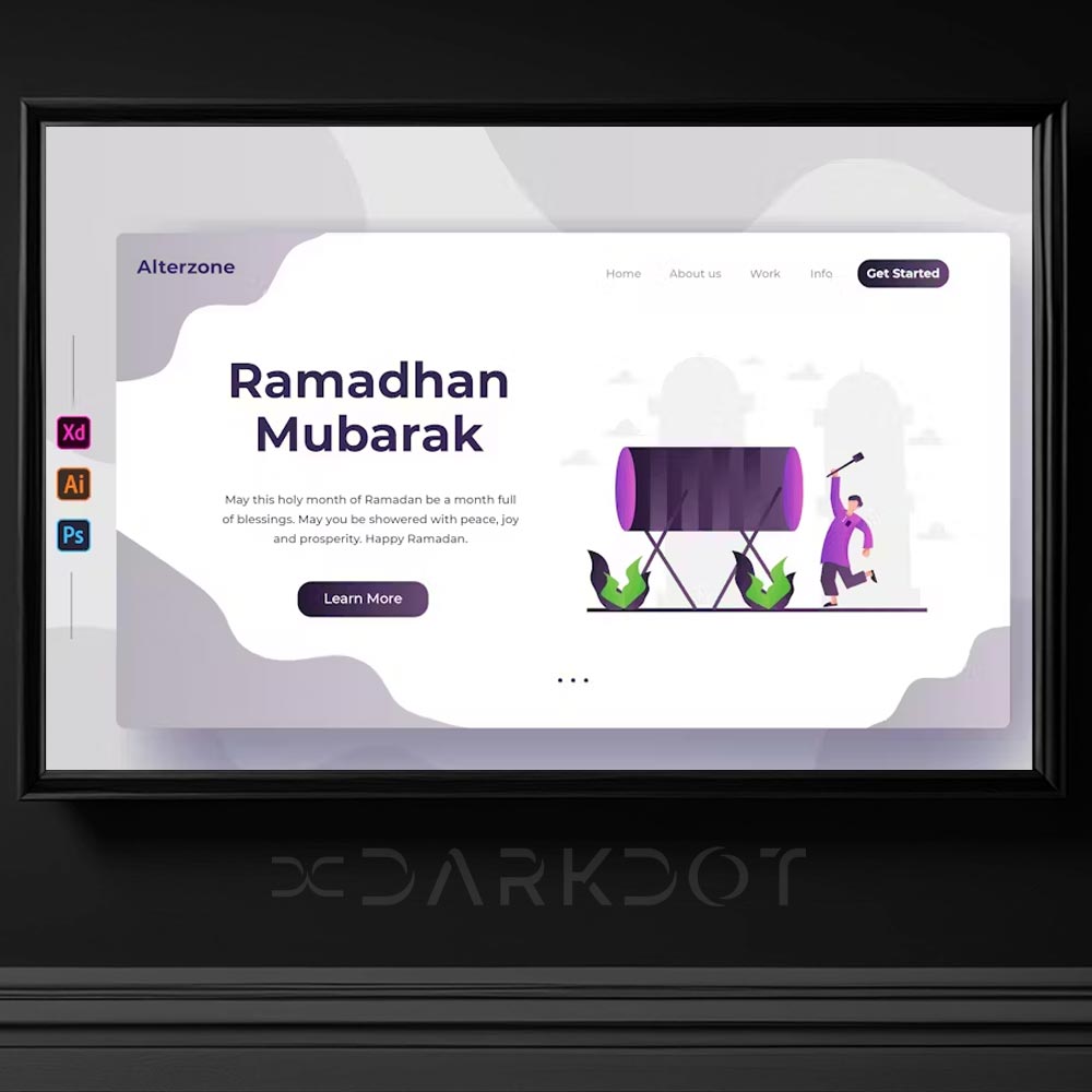 ramazan iftar sahur temali illustrasyon afis poster slayt tasarim ai psd