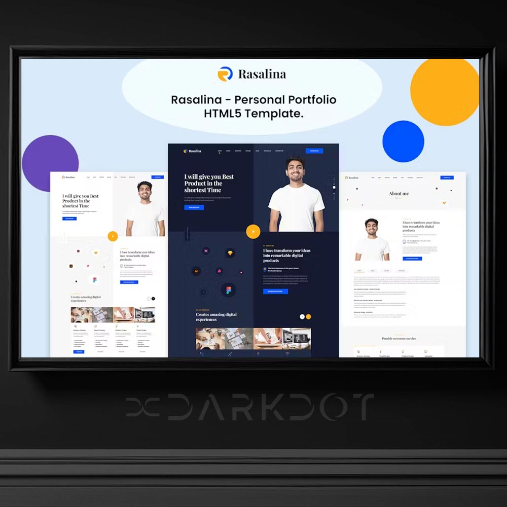 rasalina personal portfolyo web site template html kisisel portfolyo tema
