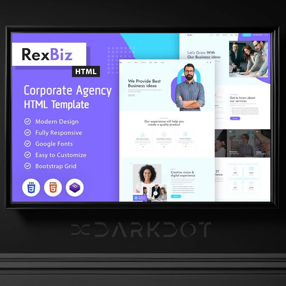 rexbiz kurumsal ajans seo tasarim ajansi web site html template